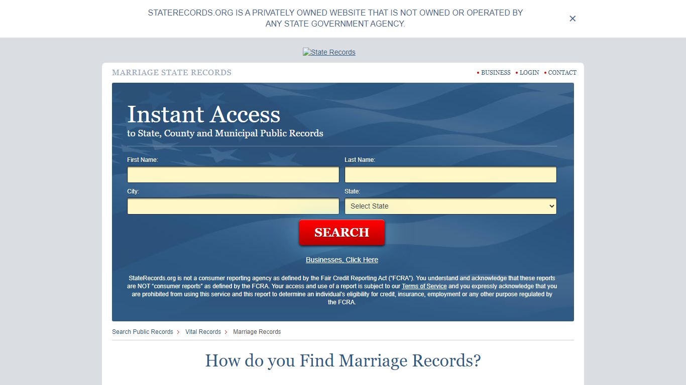 Marriage State Records | StateRecords.org